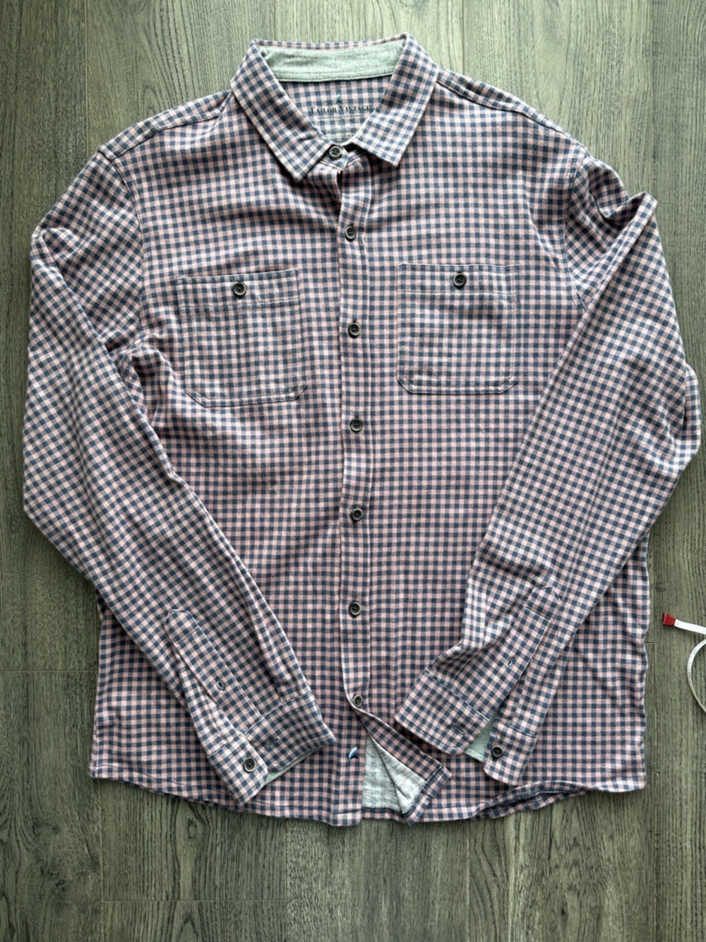Tailor Vintage Blue & Pink Checked Button-Down Shirt